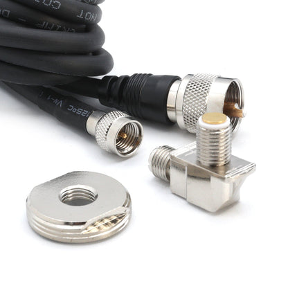 15 Ft Antenna Cable with Removable Mini 3/8 NMO Bulkhead Mount - BACKUPMYFILESNOW.COM®