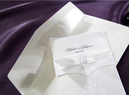 Personalized custom invitation card design with elegant typography and customizable details