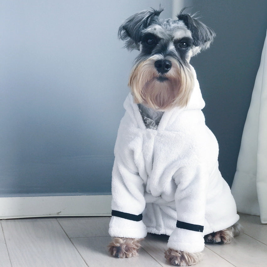 Pet clothes bathrobe robe pajamas by My Store, soft robe-style outfit for dogs or cats