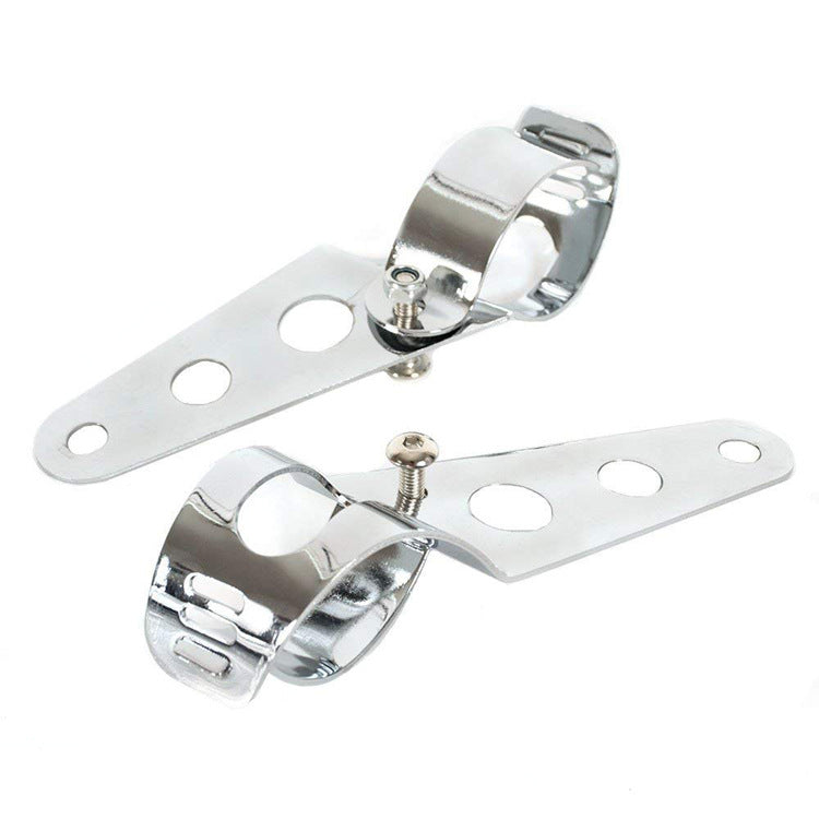 Motorcycle headlight with turn signal indicator blinker and bracket for cafe racer customization