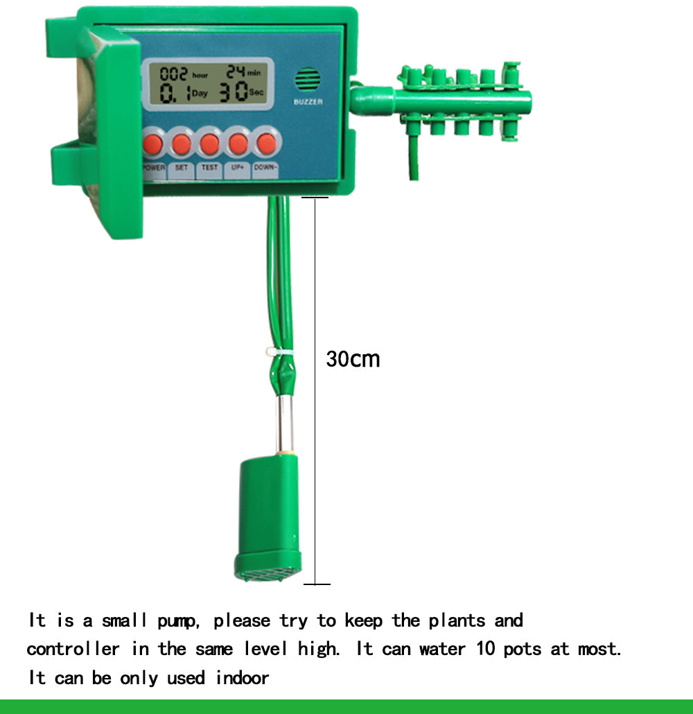 Automatic micro drip irrigation watering kit with smart controller and sprinkler system for garden plants
