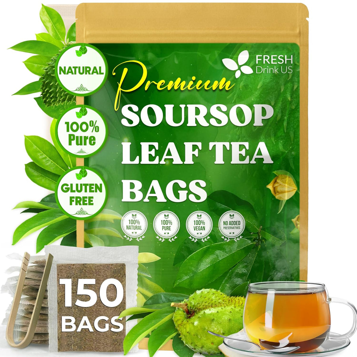 Premium Soursop Graviola Leaf Tea Bags
