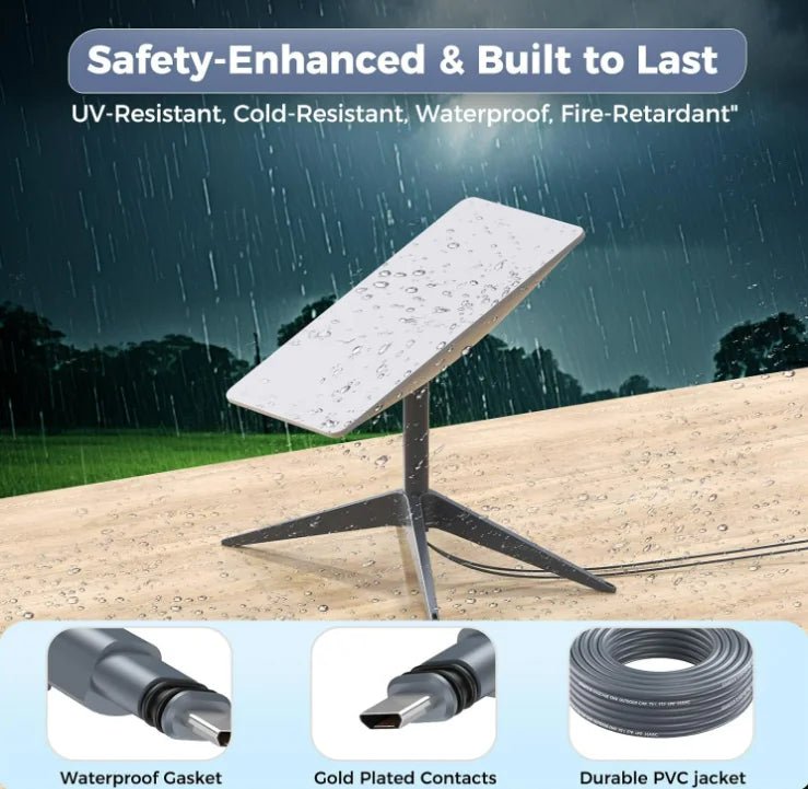 150FT 46M Starlink Gen2 Cable Waterproof Replacement Extension Cord for V2 Standard Kit High Speed Line for Satellite V2 - BACKUPMYFILESNOW.COM®