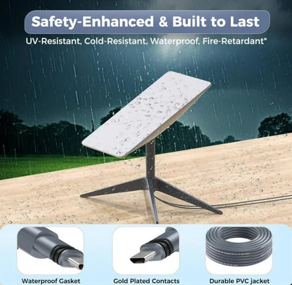 150FT 46M Starlink Gen2 Cable Waterproof Replacement Extension Cord for V2 Standard Kit High Speed Line for Satellite V2 - BACKUPMYFILESNOW.COM®