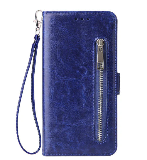 Multi-Function Zipper Wallet Case for iPhone Models