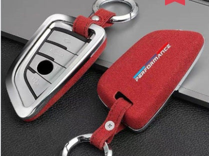 Black key case by My Store with compact zippered design and key ring interior