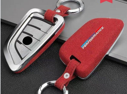 Black key case by My Store with compact zippered design and key ring interior