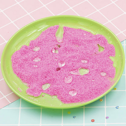 DIY non-toxic magic sand educational toy for handmade Mars space projects, shown in colorful sand form