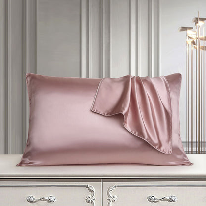 Pure silk pillowcase in natural silk fabric, shown in a smooth, elegant design
