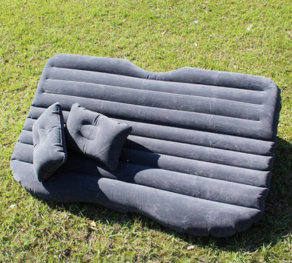Car inflatable bed displayed for vehicle travel and sleeping comfort