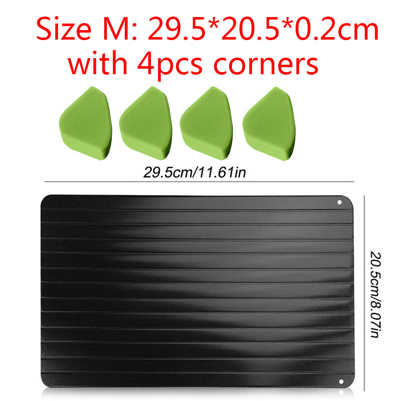 Fast defrosting aluminum thaw tray plate for kitchen food thawing