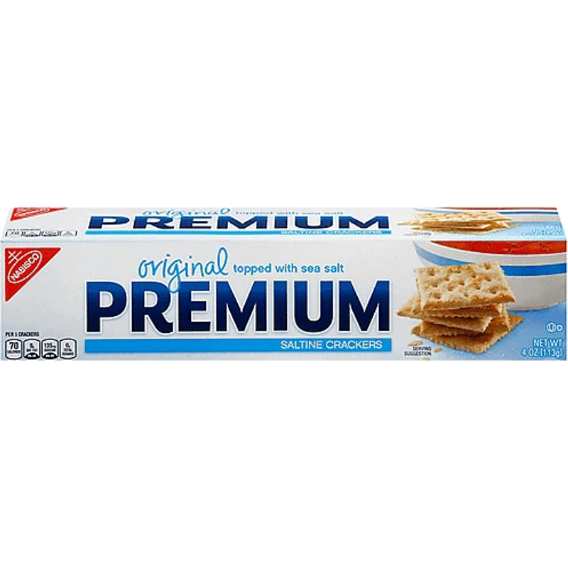 Premium Saltine Crackers Original, 4 Oz Box, 1Count