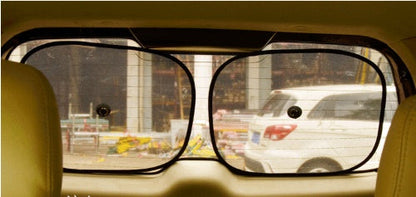 Car sunshade sunscreen displayed for vehicle windshield protection