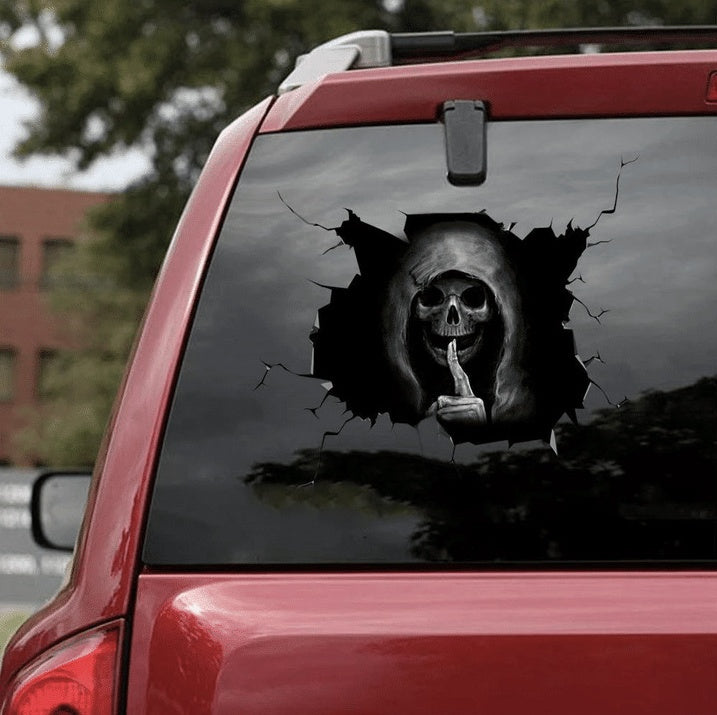Halloween skull car wall floor bumper horror sticker decal