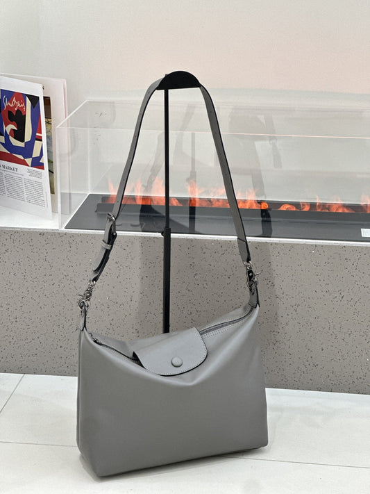 Baidi Hobo women’s genuine leather hobo bag, soft single-shoulder tote with large-capacity design