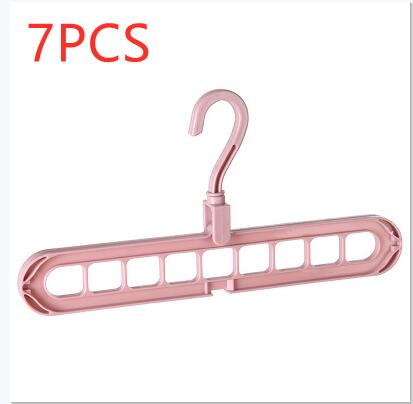 9-hole clothes hanger organizer, space-saving hanger in white plastic by My Store