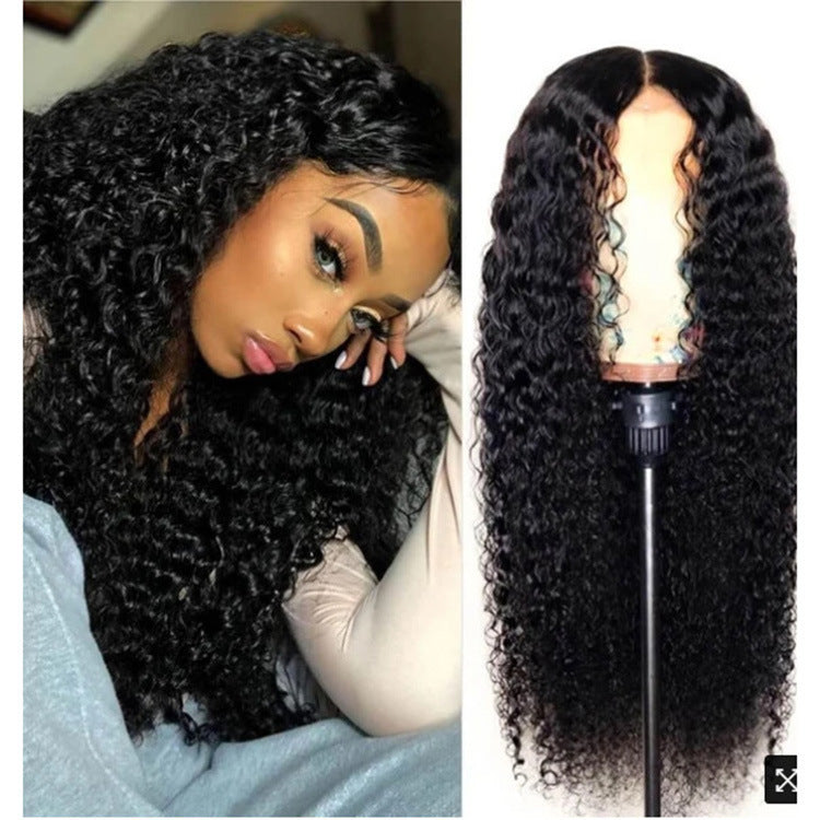Wavy high-temperature silk African wig by My Store shown from the front