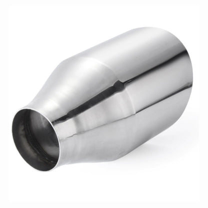 Single layer straight side bevel car exhaust pipe with angled outlet and metal finish