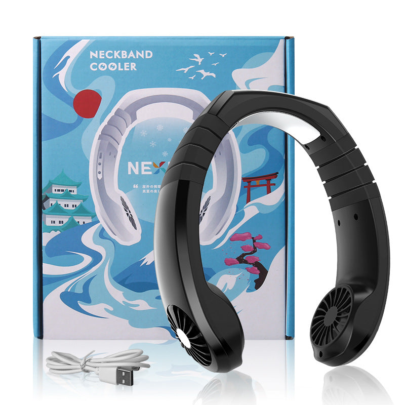 NEXFAN hanging neck fan worn around the neck, featuring a lightweight hands-free design