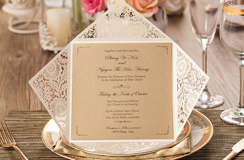 Personalized custom invitation card with elegant design and customizable text
