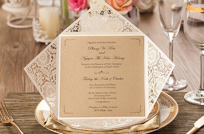 Personalized custom invitation card with elegant design and customizable text