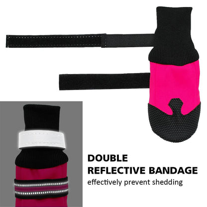 Waterproof dog boots for large and medium dogs by My Store, black protective paw footwear