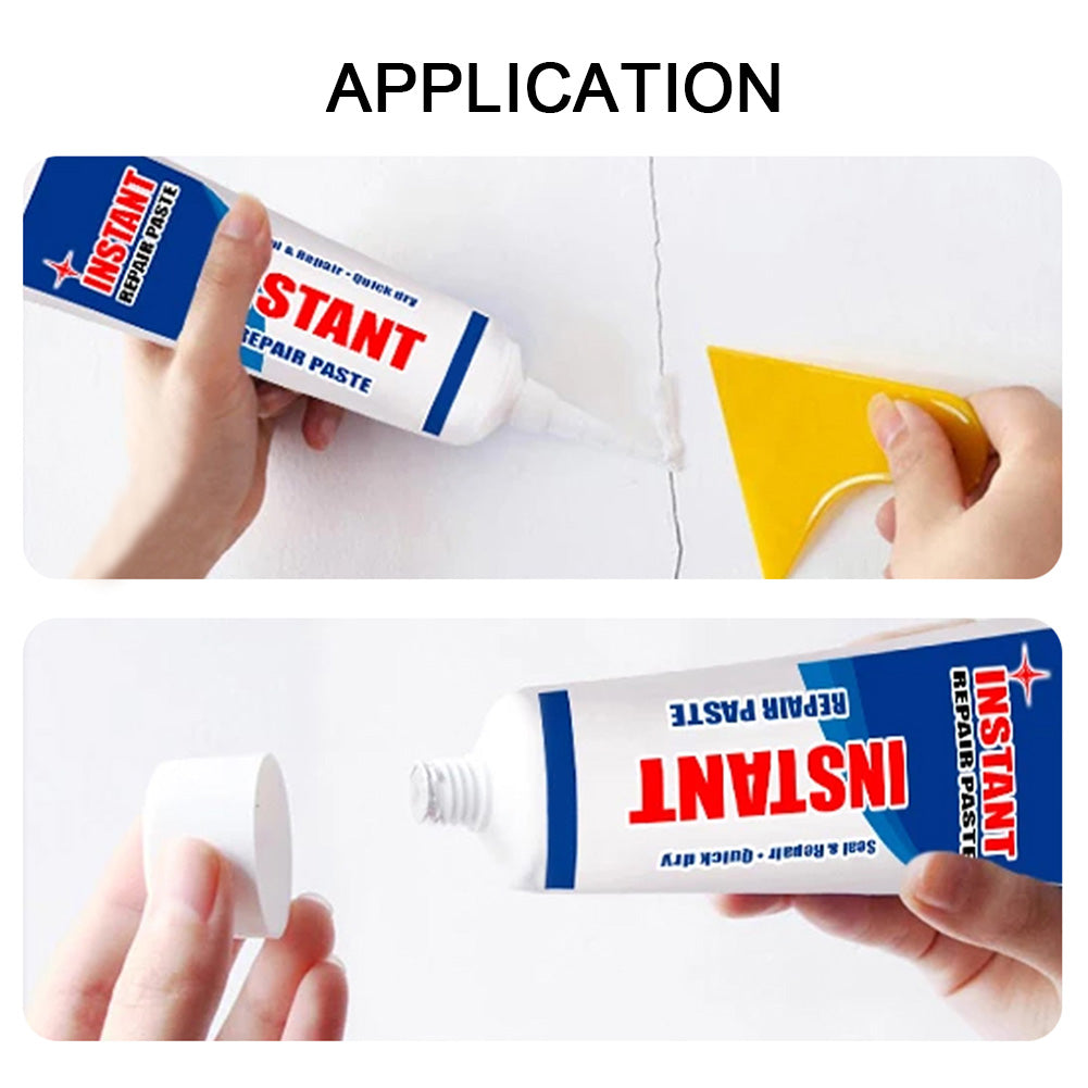 White tube of home wall repair cream for filling cracks and repairing damaged walls