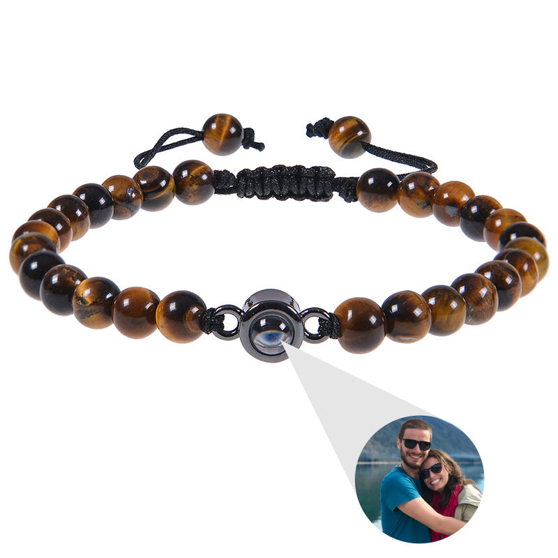 "Custom Photo Projection Bracelet in 100 Languages"