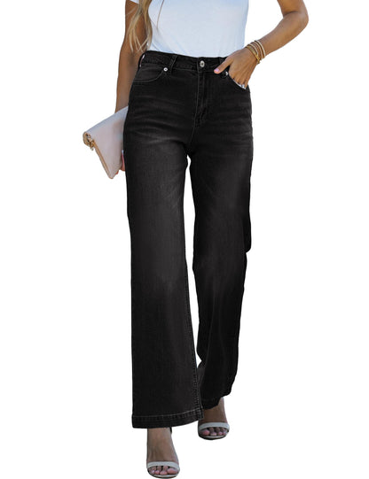 luvamia Women's High Rise Baggy 90s Jeans - Stretchy Wide Leg Denim