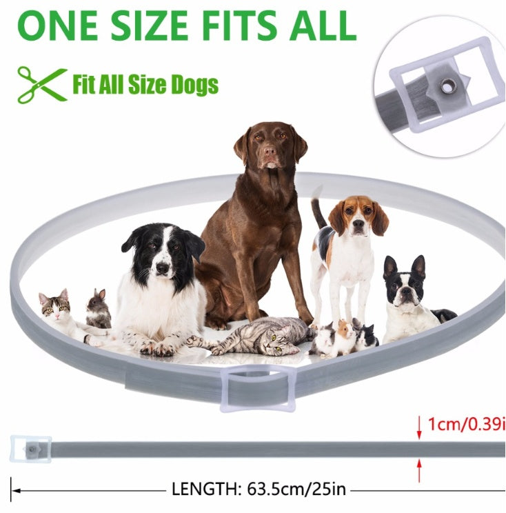 Premium flea and tick collar by My Store, black adjustable pet collar displayed on a white background