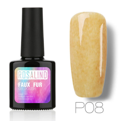 Nail rubber fur nail polish bottle by My Store, showcasing a textured fur-effect finish