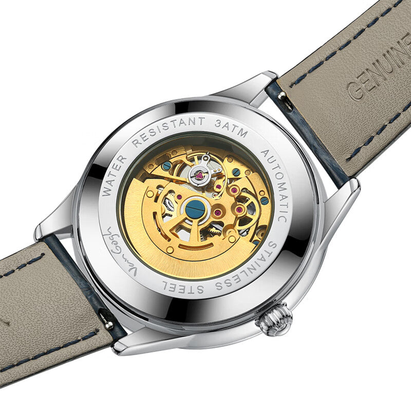 VanGogh Men's Geneva Series art automatic mechanical watch with detailed dial and classic wristwatch design
