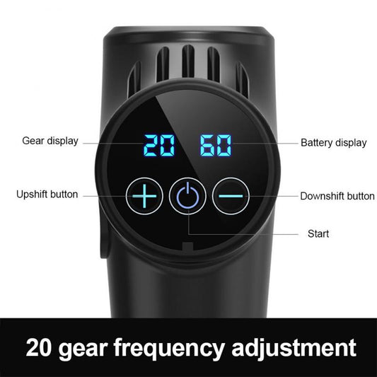 Electric massage gun muscle relaxer for home fitness, handheld design by My Store