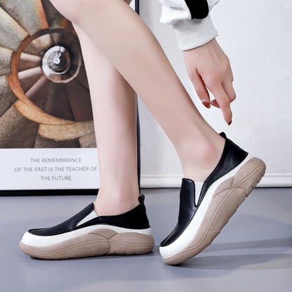 BackUPMYFILESNOW® Luxe Comfort Leather Loafers featuring sleek design and smooth leather finish, displayed on a neutral background.