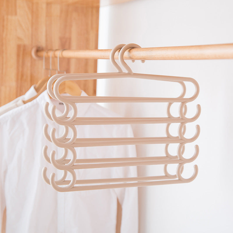 Stainless steel multi-layer pants trousers hanger and clothing towel storage rack for wardrobe closet organization