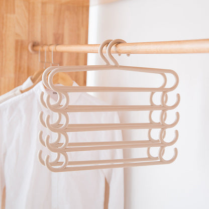 Stainless steel multi-layer pants trousers hanger and clothing towel storage rack for wardrobe closet organization