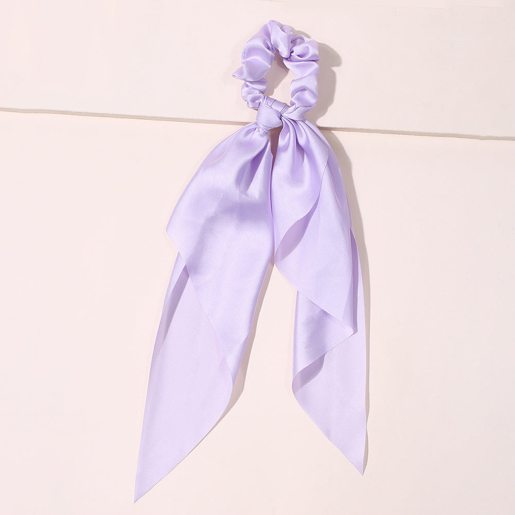 Cute scrunchies pack headband for women, colorful fabric hair accessories displayed together
