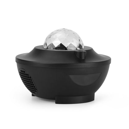 LED Bluetooth music projector light displaying colorful ambient lighting against a dark background
