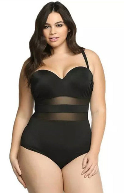 Women's plus size swimsuit by My Store, one-piece swimwear in a flattering design