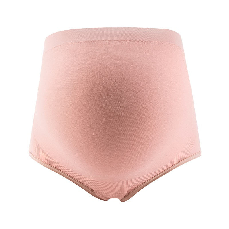 Seamless breathable cotton postpartum belly support underwear with crotch design for pregnant women