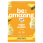 Be Amazing vegan protein powder with pineapple flavor in a resealable pouch, featuring fresh pineapple slices on the packaging.