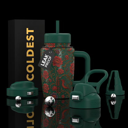 Coldest Limitless Ultra v8 15oz tumbler with colorful baby bird design, durable stainless steel travel mug, and spill-proof lid.