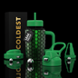 Coldest Limitless Ultra v8 15oz tumbler featuring a gold dragon design with a sleek, durable stainless steel body.