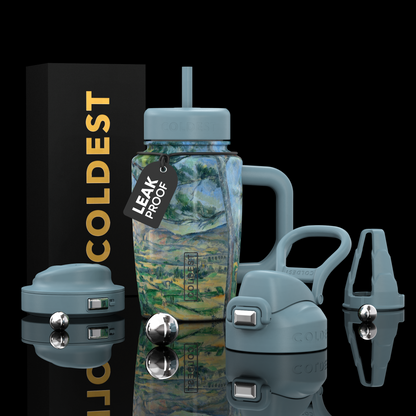 Coldest Limitless Ultra V8 15oz stainless steel tumbler with Mont Sainte images, featuring a sleek, durable design for hot and cold drinks.