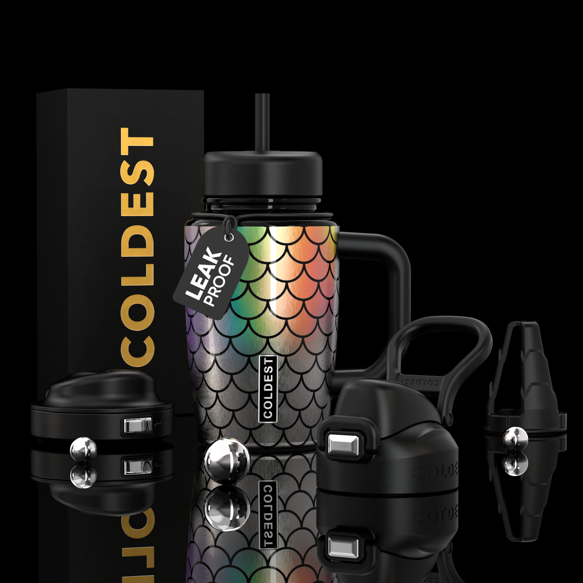 15oz Coldest Limitless Ultra v8 tumbler with a Moonlight Mermaid design, featuring a sleek, durable stainless steel body.