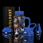 Coldest Limitless Ultra V8 15oz insulated tumbler with paw print design, perfect for keeping drinks hot or cold.
