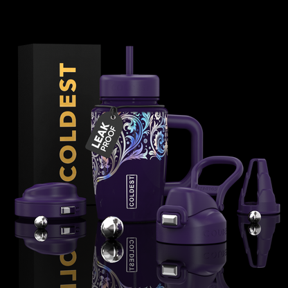 Coldest Limitless Ultra v8 15oz tumbler featuring a vibrant secret garden design and durable stainless steel construction.