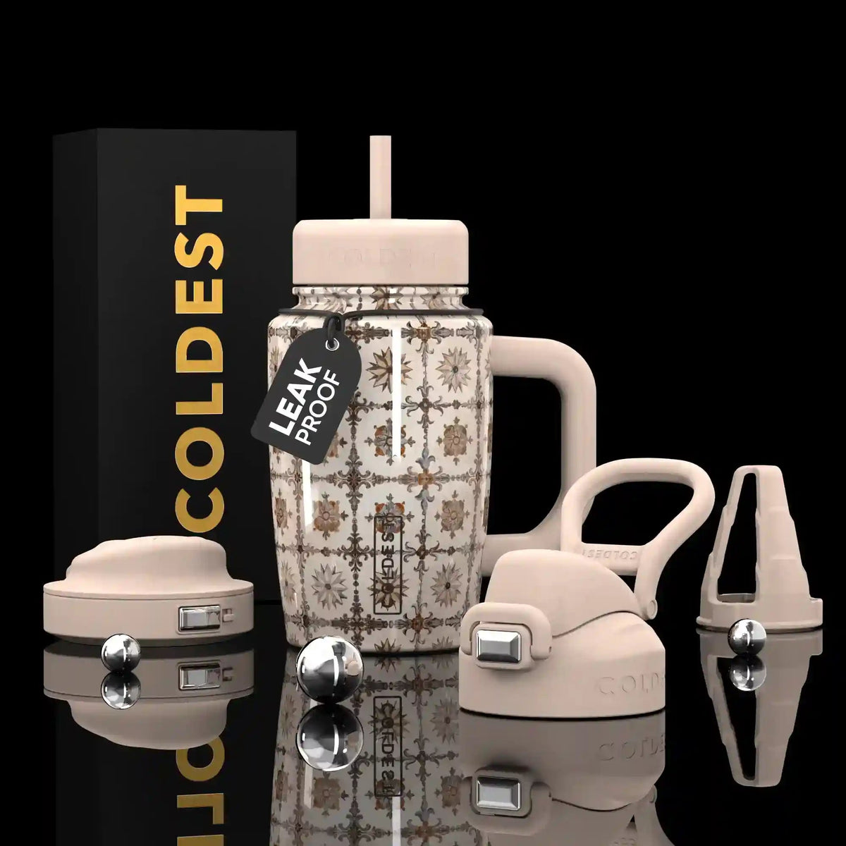 Coldest Limitless Ultra v8 15oz travel tumbler with a sleek design and stainless steel body, suitable for hot and cold beverages.