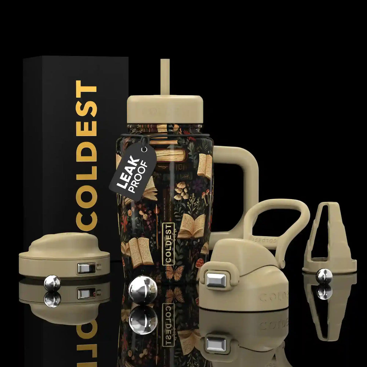 Coldest Limitless Ultra V8 15oz tumbler with a sleek black design and stainless steel construction, perfect for keeping drinks hot or cold.