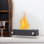 JHY Design portable tabletop fire pit with clean-burning bio ethanol, ventless design, 35cm size, suitable for indoor and outdoor use